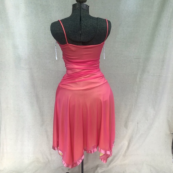 Vintage Jodi Kristopher Pink Coral and Yellow Dress - Picture 2 of 6